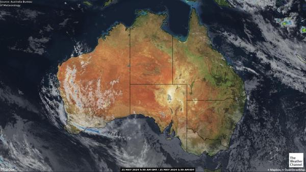 Australia Meteo nuvola mappa 