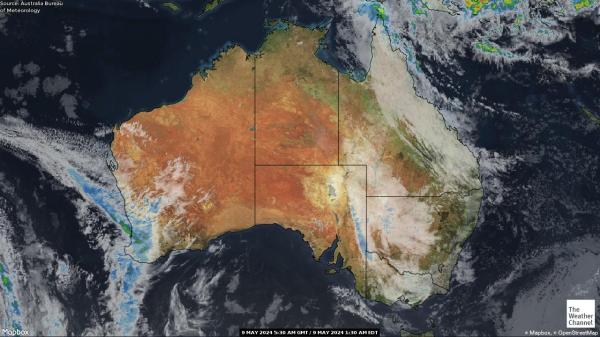 ऑस्ट्रेलिया मौसम बादल मानचित्र 