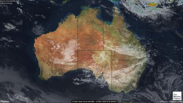 Australia Weather Cloud Map 
