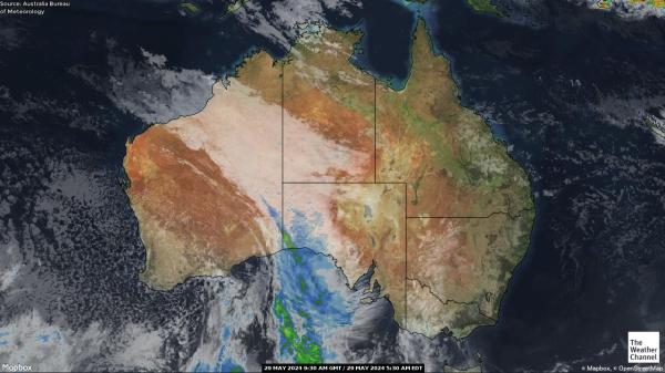 Avustralya Hava bulut haritası 