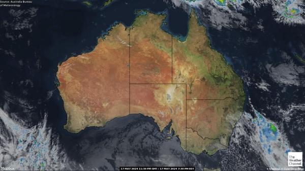 Australia Sää pilvi kartta 