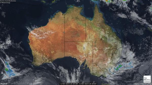 Australia Hartă starea vremii nor 