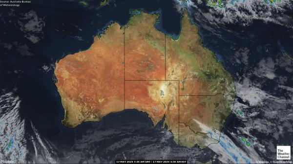 Úc Bản đồ thời tiết đám mây 