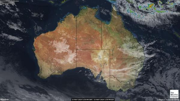 Australien Väder moln karta 