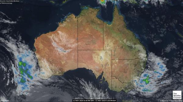 Австралия времето облачна карта 
