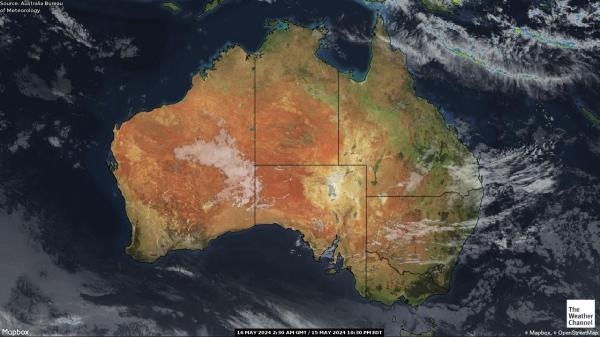 Avustralya Hava bulut haritası 