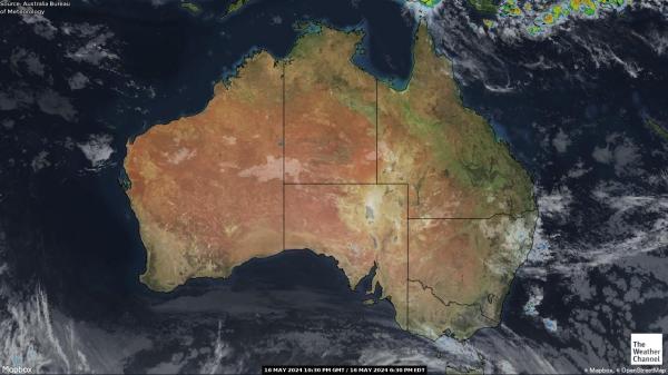 Australië Weer wolk kaart 