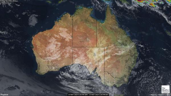 Australia Weather Cloud Map 