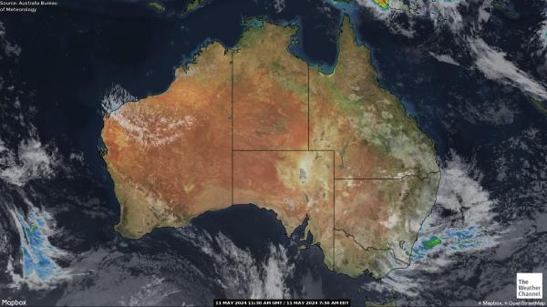 Australia Chmura pogoda mapa 