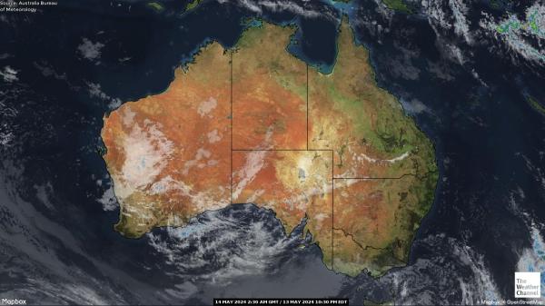 أستراليا خريطة الطقس سحابة 