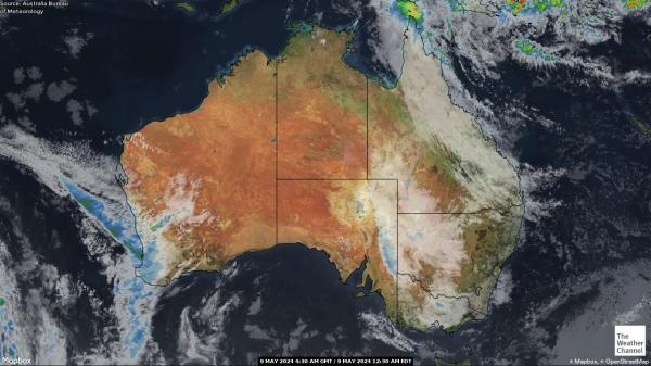 Australia Mapa del tiempo pronóstico nube 