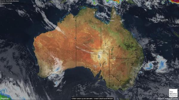 satelitska karta australije Australija New South Wales Vremenska prognoza satelitska karta australije
