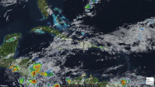 Bahamas Peta Cuaca awan 