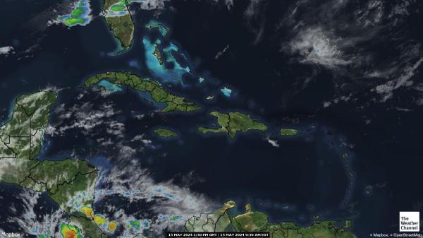 Бахамски острови времето облачна карта 