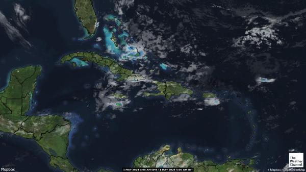 Бахамски острови времето облачна карта 