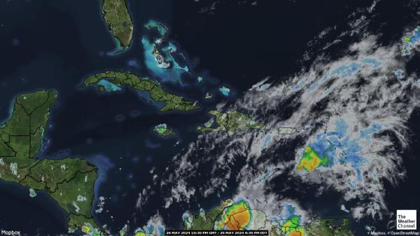 Bahamské ostrovy Počasí mrak mapy 