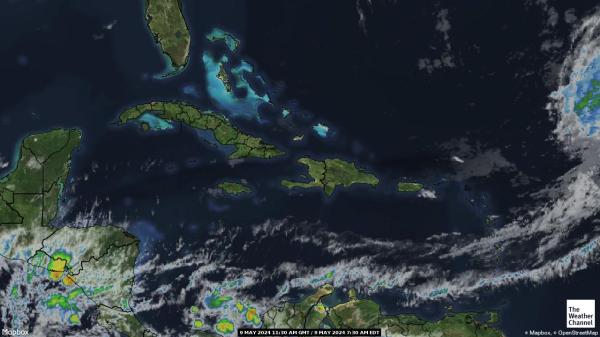 جزر البهاما خريطة الطقس سحابة 