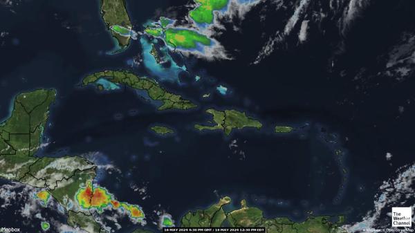Barbados Počasí mrak mapy 
