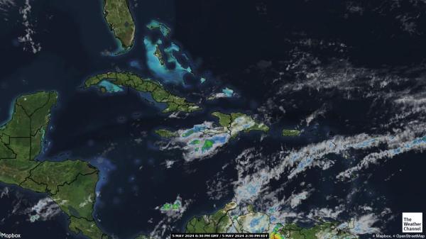 Barbados Hartă starea vremii nor 