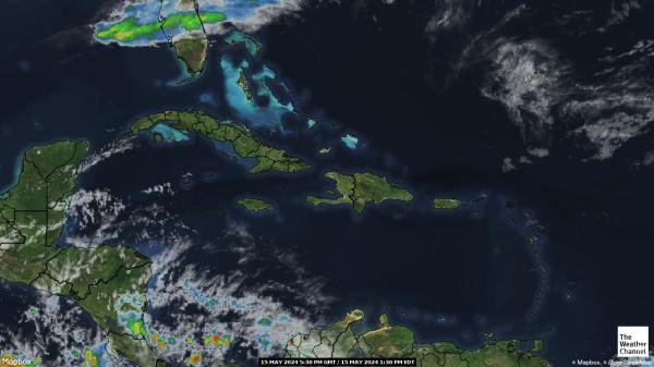 Barbados Počasí mrak mapy 