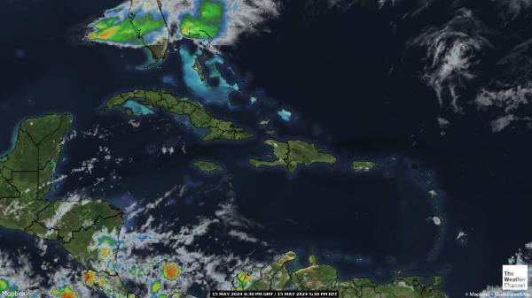 Barbados Mapa del tiempo pronóstico nube 