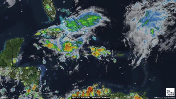 Barbados Peta Cuaca Awan 
