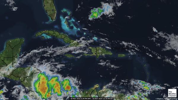 Barbados Peta Cuaca awan 