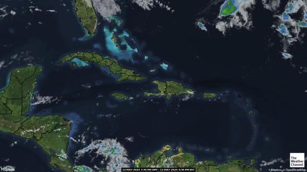 Barbados Időjárás felhő térkép 