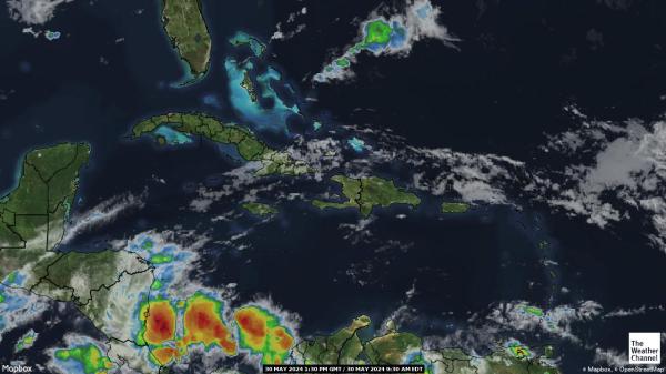 Barbados Meteo nuvola mappa 