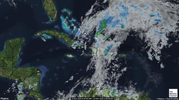 Barbados Meteo nuvola mappa 