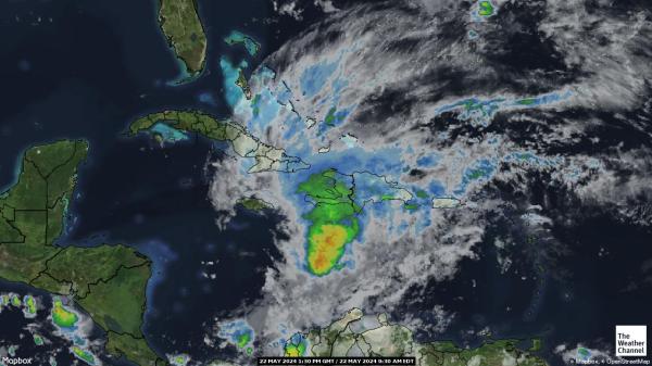 Barbados Previsão do tempo nuvem mapa 