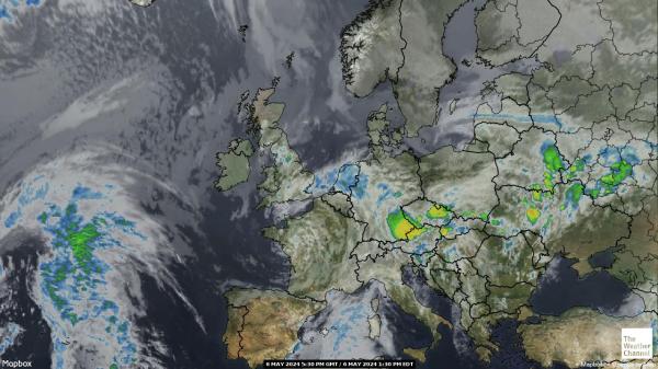Bélgica Mapa del tiempo pronóstico nube 