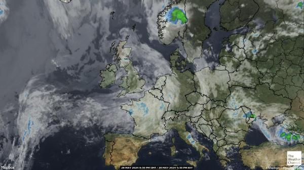 Belgium Previsão do tempo nuvem mapa 
