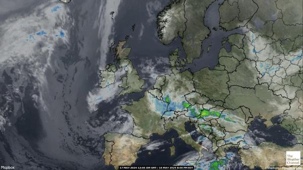 Belgium Időjárás felhő térkép 
