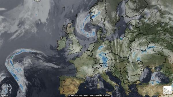 Belgium Meteo nuvola mappa 