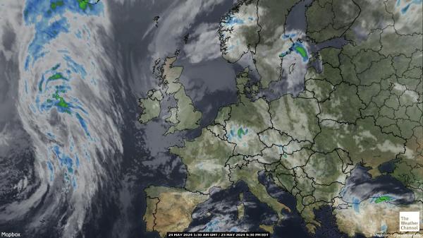 Бельгія Погода хмарної карти 