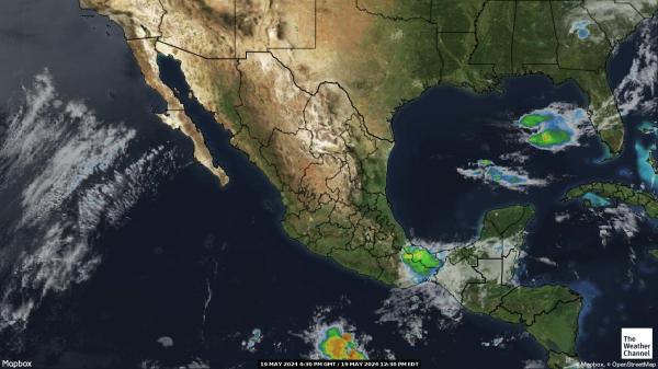 Belize Previsão do tempo nuvem mapa 