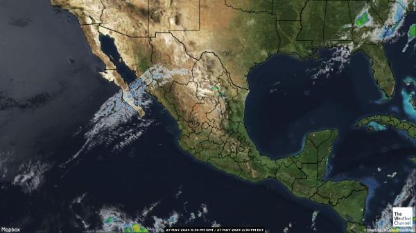 Belize Počasí mrak mapy 