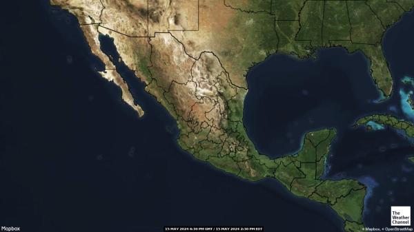 Belize Időjárás felhő térkép 