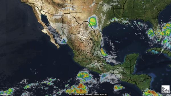 Belize Peta Cuaca Awan 