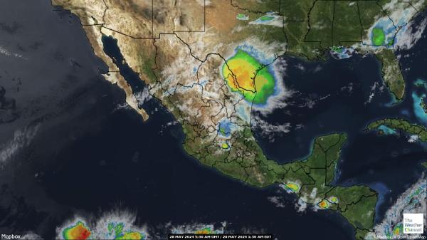 Belize Hartă starea vremii nor 