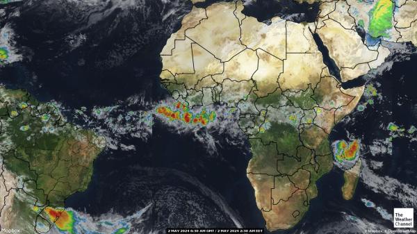 Бенин времето облачна карта 