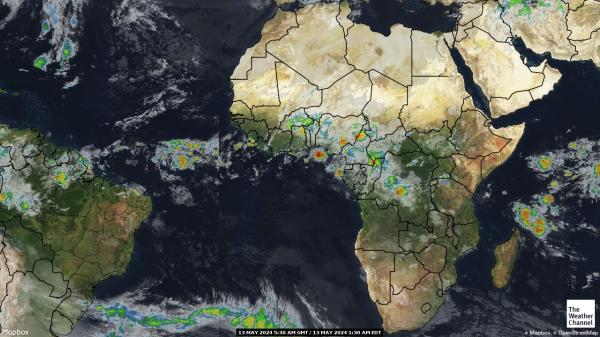 Benin Wetter Wolke Karte 