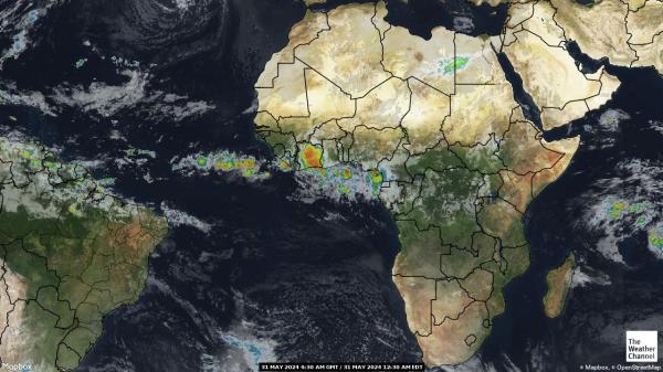 Benin Sää pilvi kartta 
