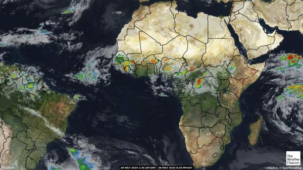 Benin Bản đồ thời tiết đám mây 
