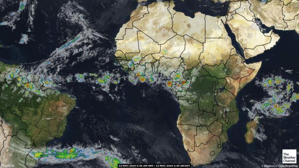 Benin Peta Cuaca Awan 