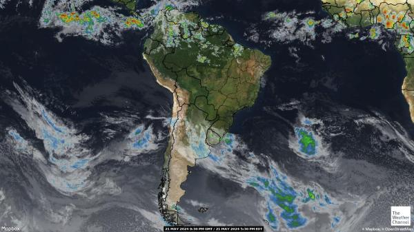 Bolivia Hartă starea vremii nor 