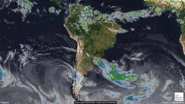 Bolivia Mapa del tiempo pronóstico nube 