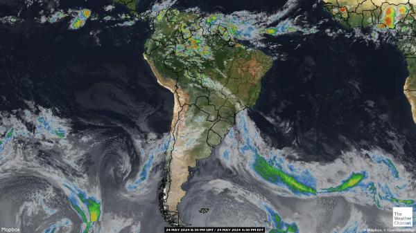 Bolívia Időjárás felhő térkép 