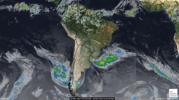 Bolivia Väder moln karta 